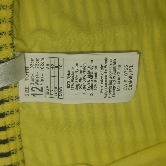 Seafolly NWOT Go Overboard High Rise Striped Bikini Bottoms - Picture 4 of 6